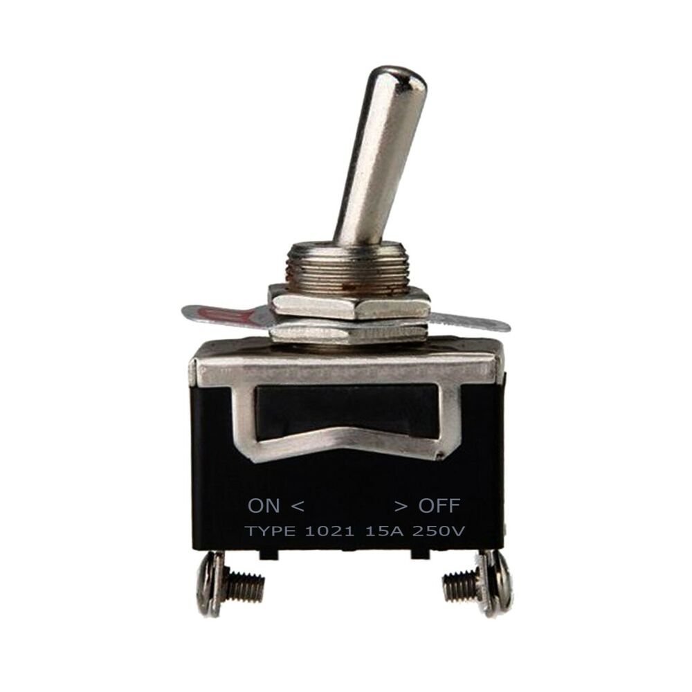 5X 12V SPST Solid Metal Toggle Switch for Marine/Automotive Applications