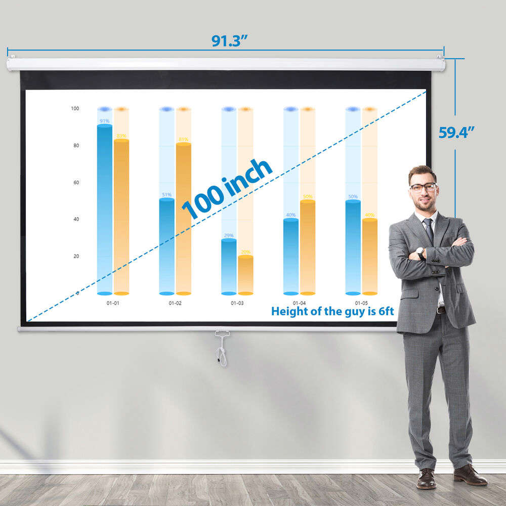 16:9 HD Diagonal Projection Screen for Home Theater
