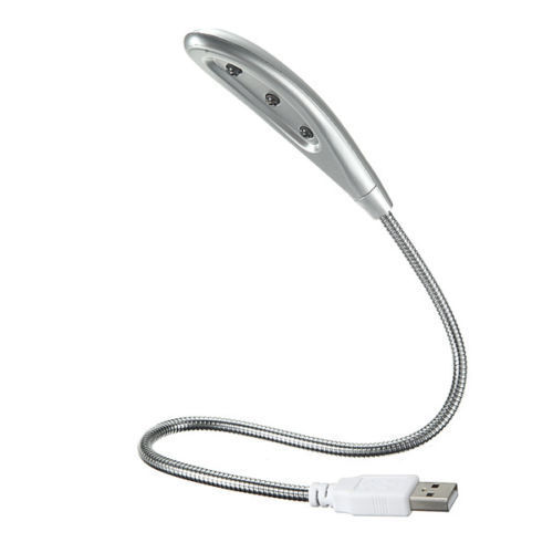 USB 3 LED Mini Light Lamp Snake Metalflexible for PC, Notebook, Laptop, Desktop