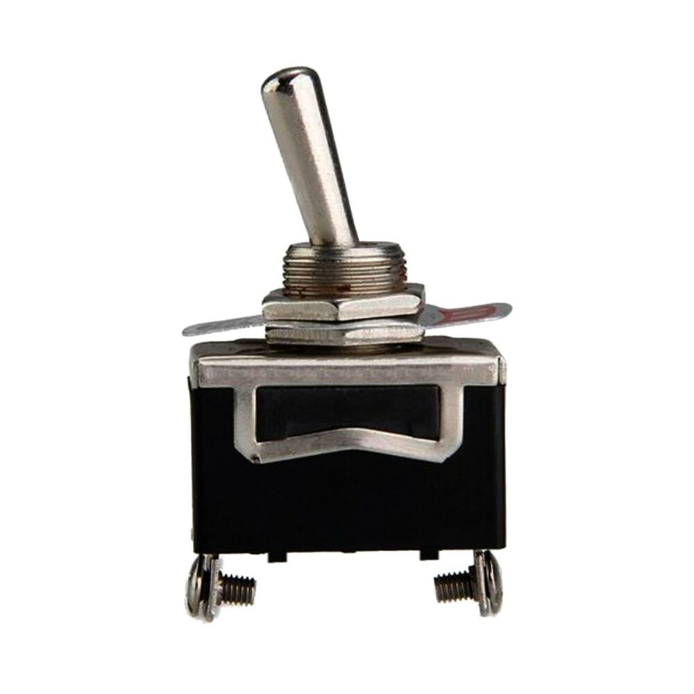 5X 12V SPST Solid Metal Toggle Switch for Marine/Automotive Applications