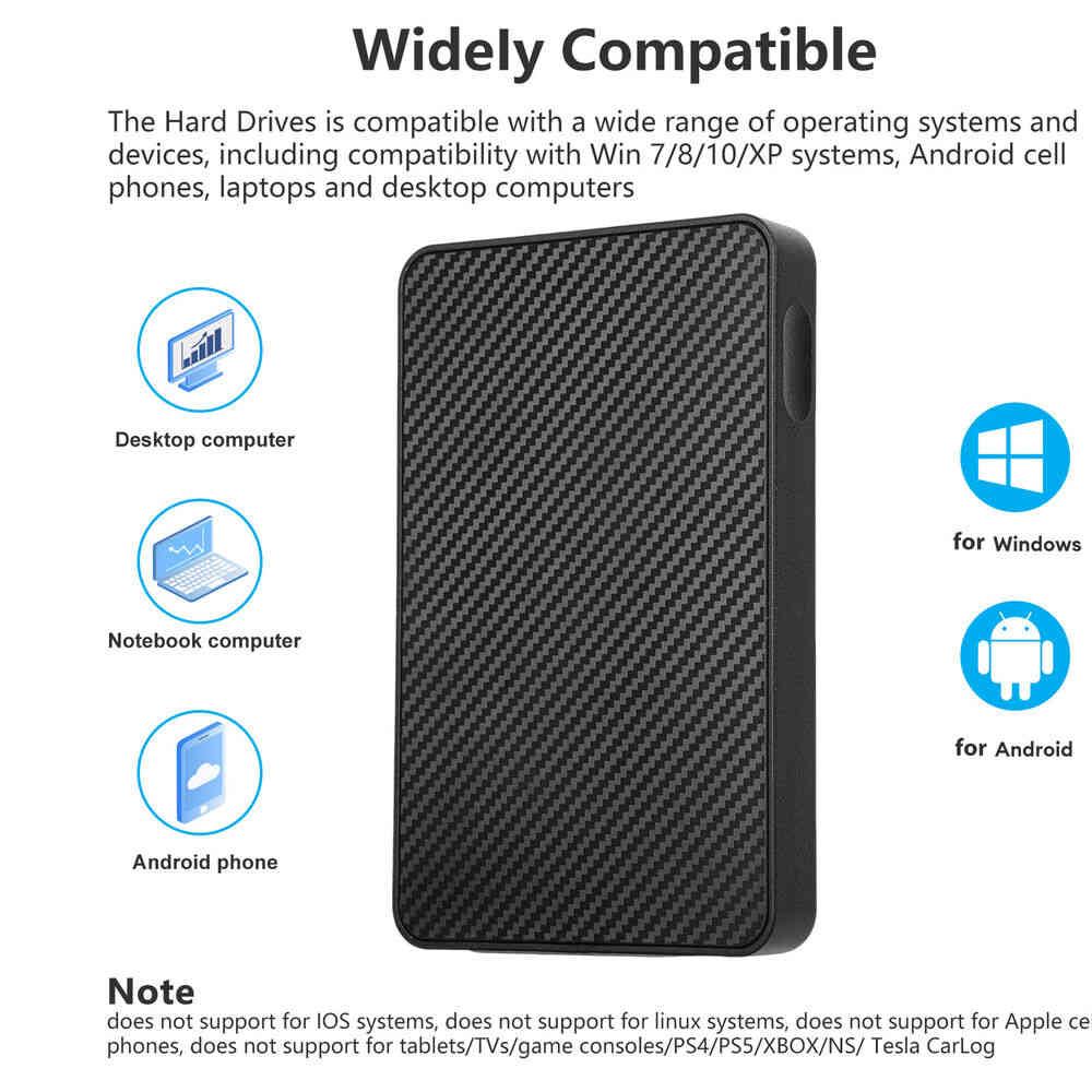2.5-Inch 1/2/4TB SATA Hard Disk Portable High Speed USB 3.0 Drive