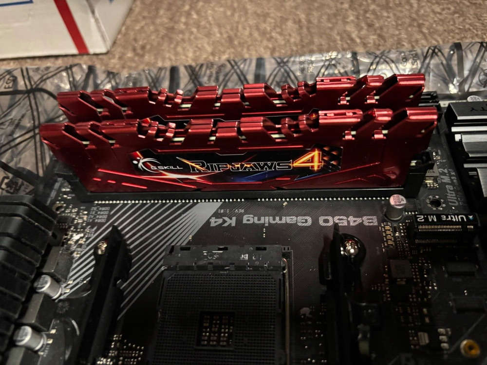 ASRock Fatal1ty AMD B450 Gaming K4 AM4 Motherboard with GSkill RAM Combo 16GB (2x8GB)