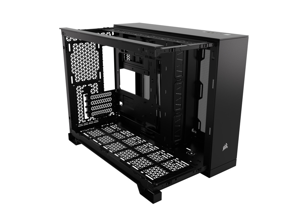 CORSAIR 2500X Micro ATX Dual Chamber PC Case with Tempered Glass Front Panels