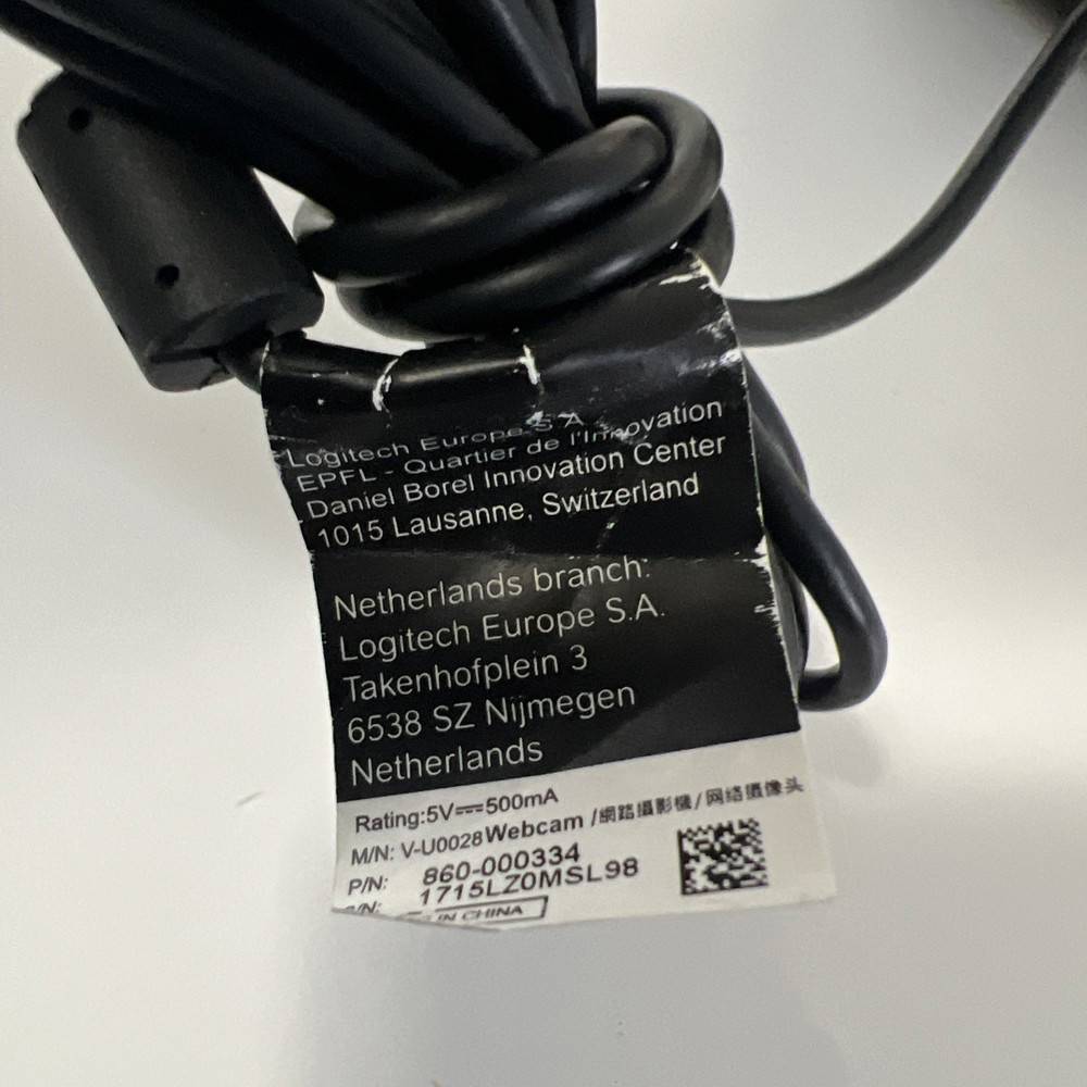 Logitech HD 1080p Webcam M/N V-U0028