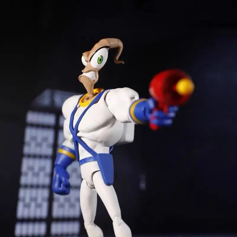 Earthworm Jim Action Figure Collection with Game Peripherals