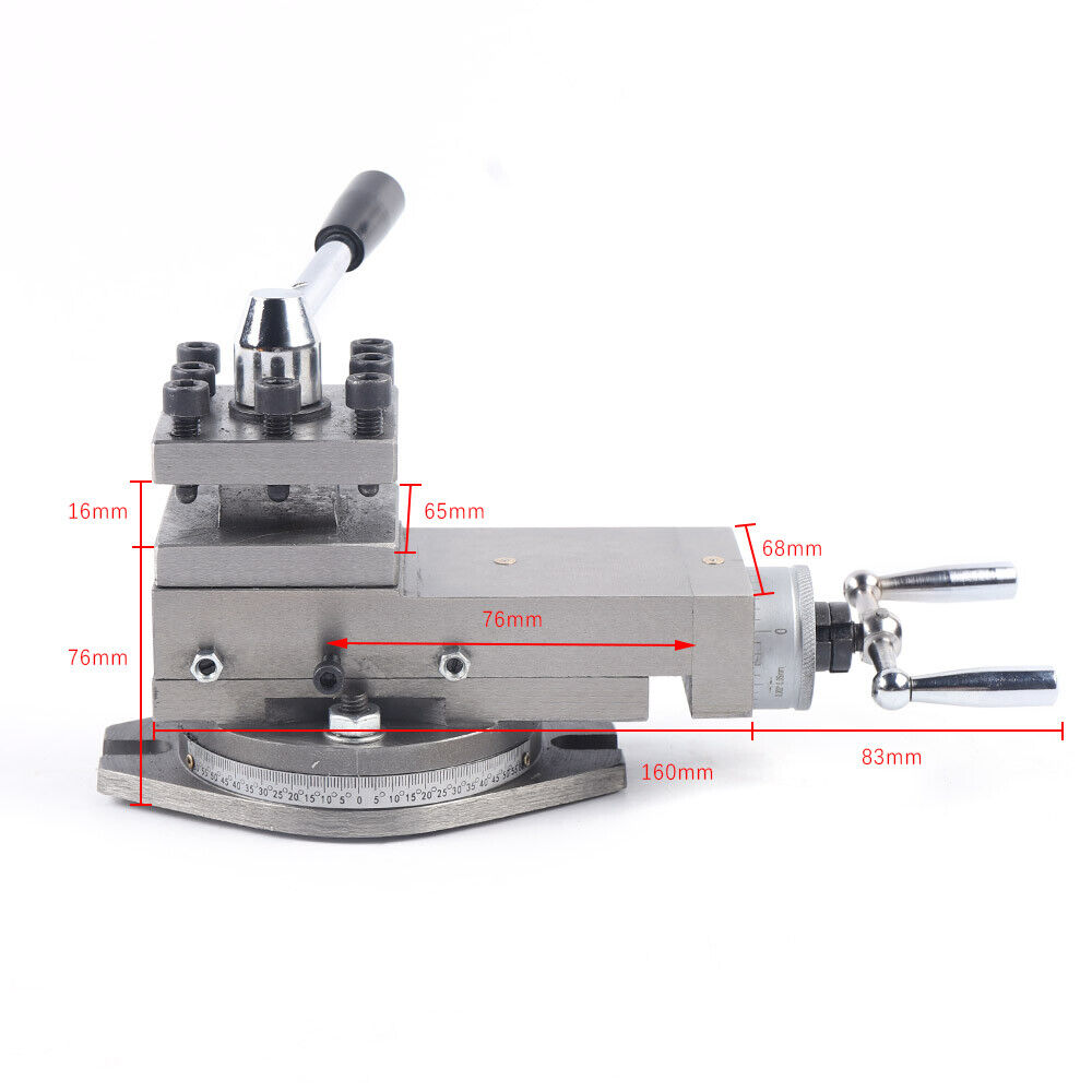 80mm Universal AT300 Lathe Tool Post Assembly for Metal Lathe Machines