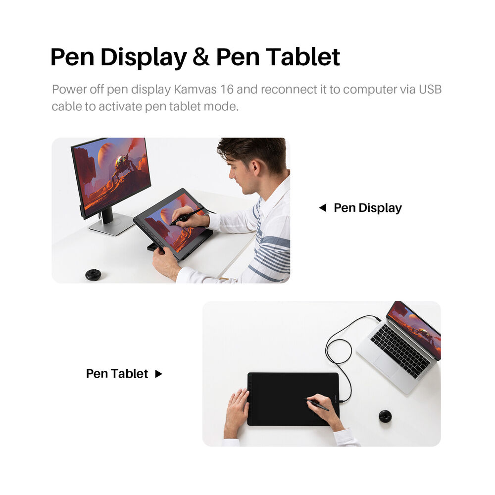 HUION Kamvas 16 2021 Version Graphics Tablet with Tilt Feature