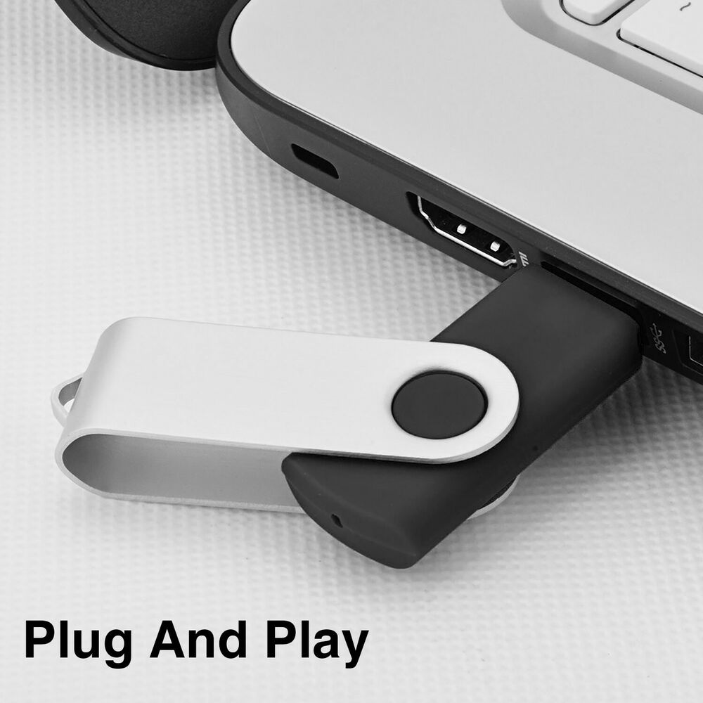 4GB USB 2.0 Metal Swivel Flash Drive for PC and Laptop