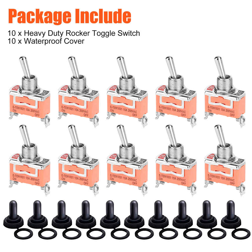 10x Waterproof Heavy Duty Toggle Switch for Car and Boat Applications