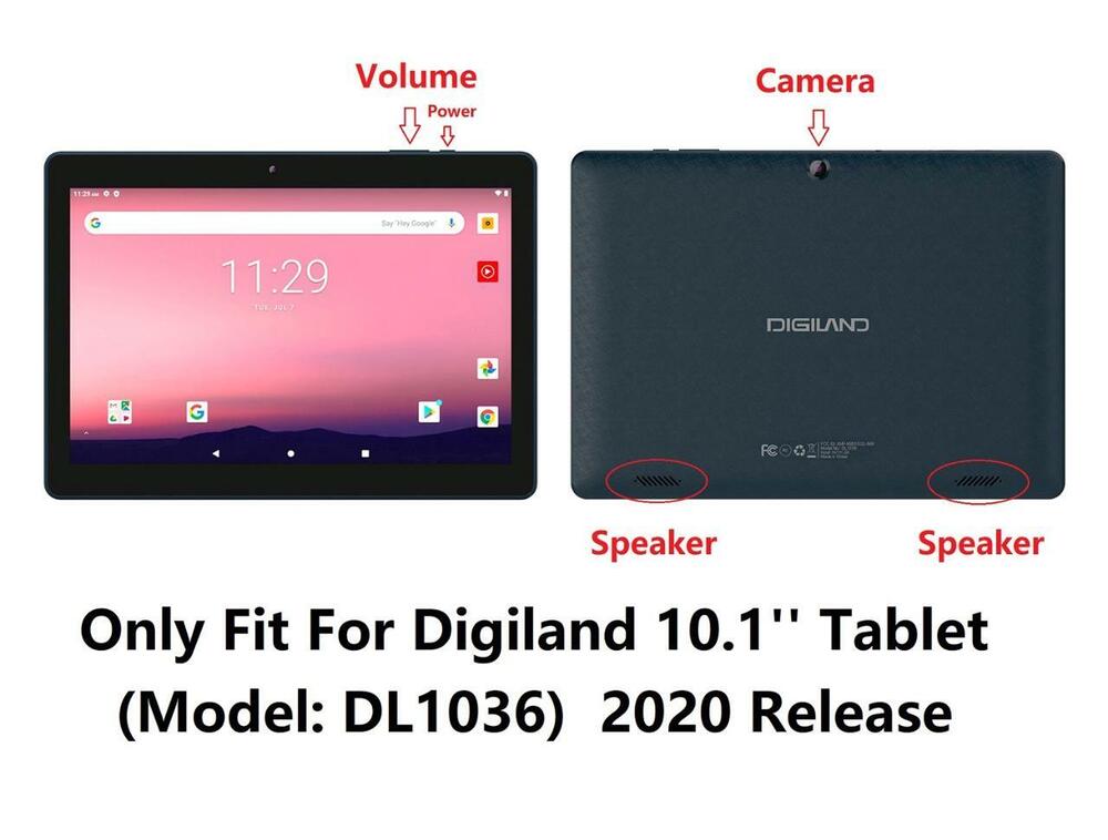Digiland 10.1 Tablet Adjust Stand and Protective Case (Model: DL1036)