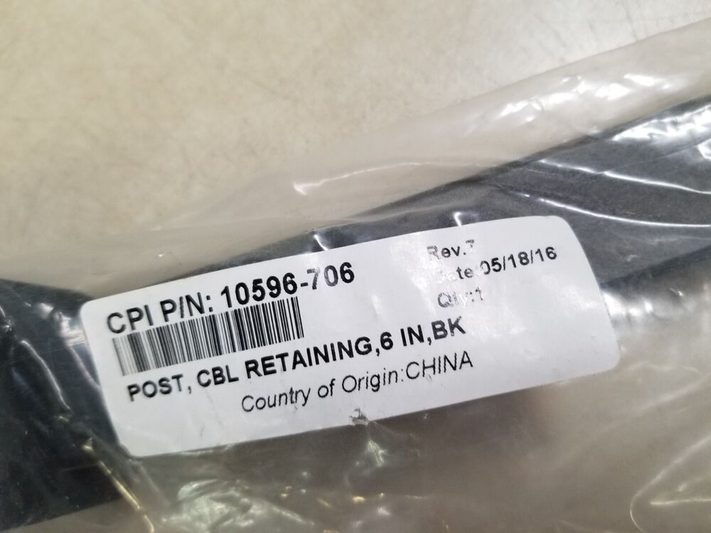 CPI Chatsworth 10596-706 Cable Retaining Post - 6 Inch Black