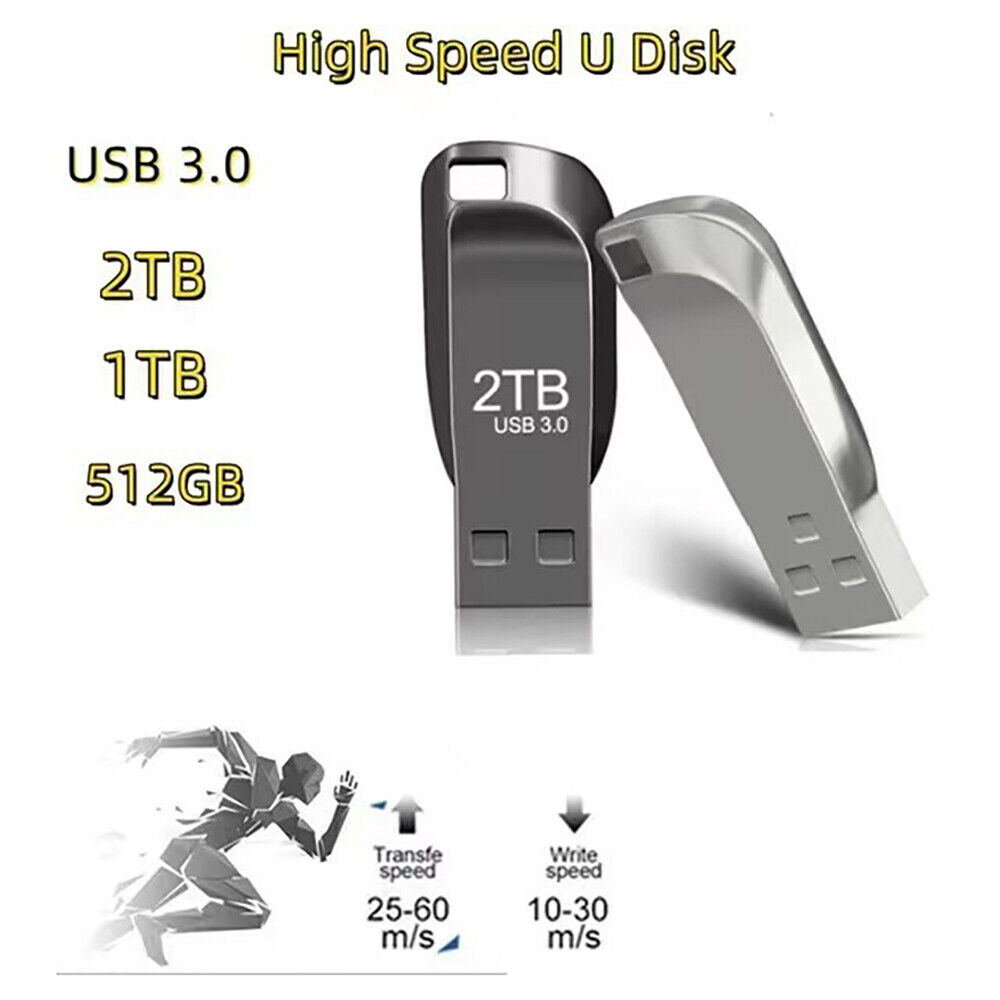 2TB USB 3.0 Flash Drive Thumb U Disk Memory Stick for PC Laptop Storage