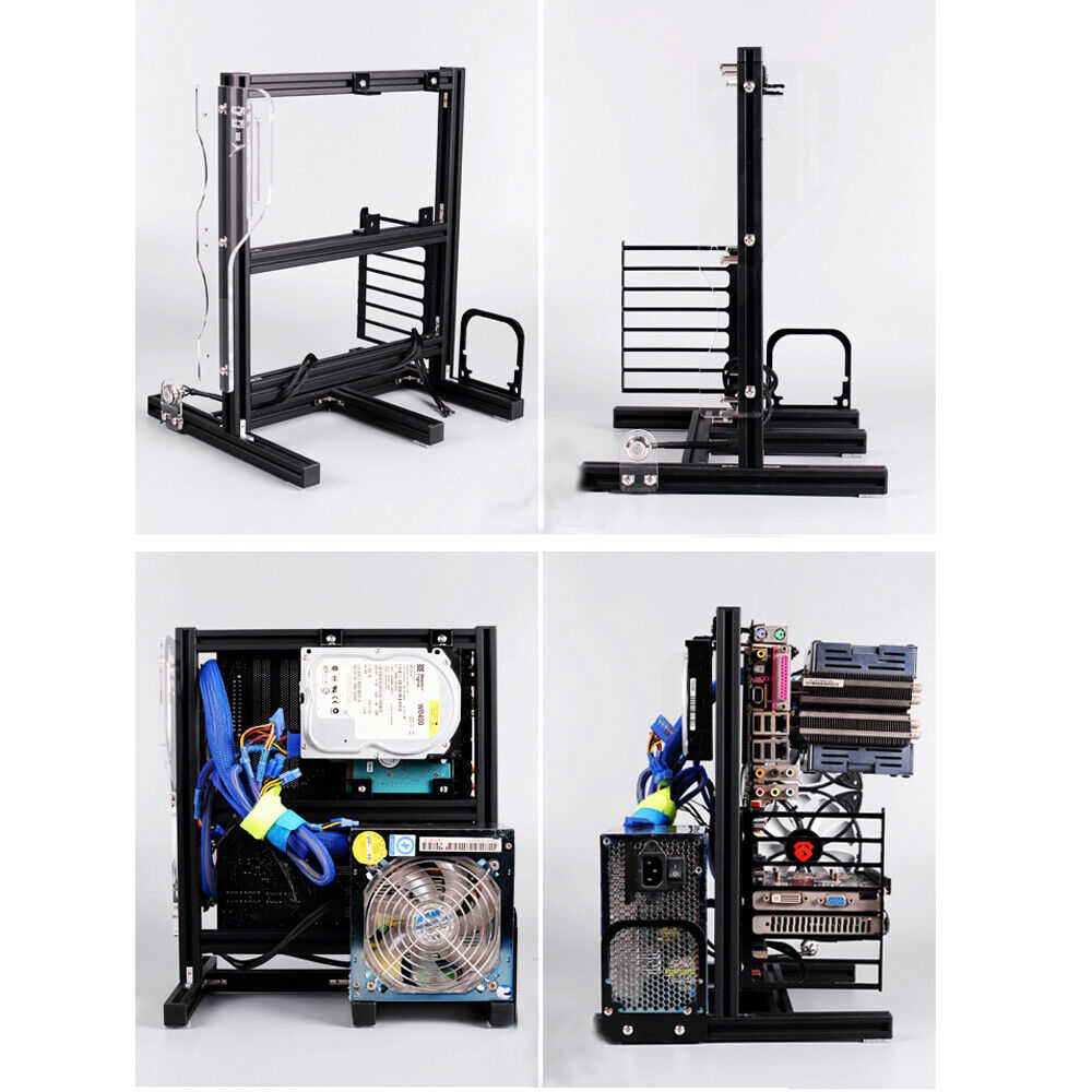 ATX ITX MATX Open Air Case Water Cooling PC Frame Test Bench Fan Stand Chassis