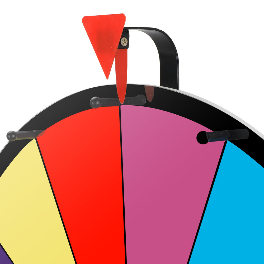 14 Slots Color Prize Wheel Spinner with Adjustable Stand for Fun Spinning Games