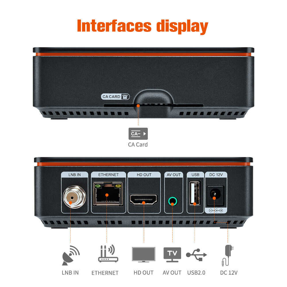 DVB-S/S2/S2X Satellite Receiver with HDMI, WIFI, and DVR