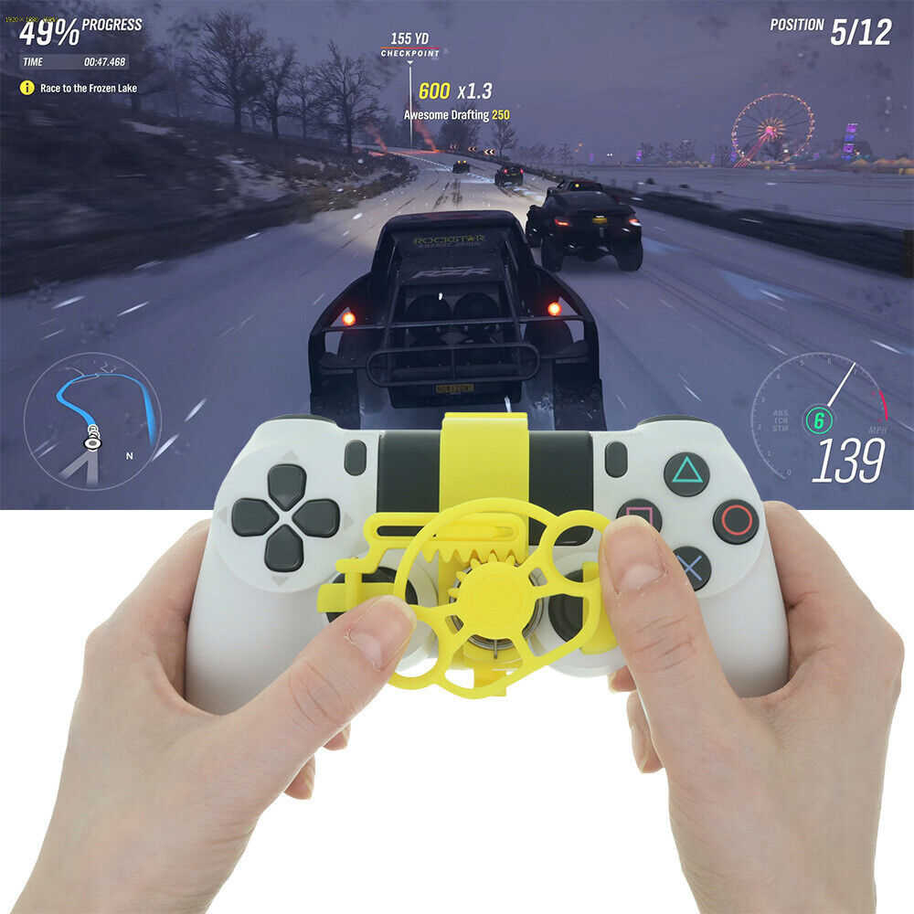 Mini 3D Printed Steering Wheel for PS4 Controller