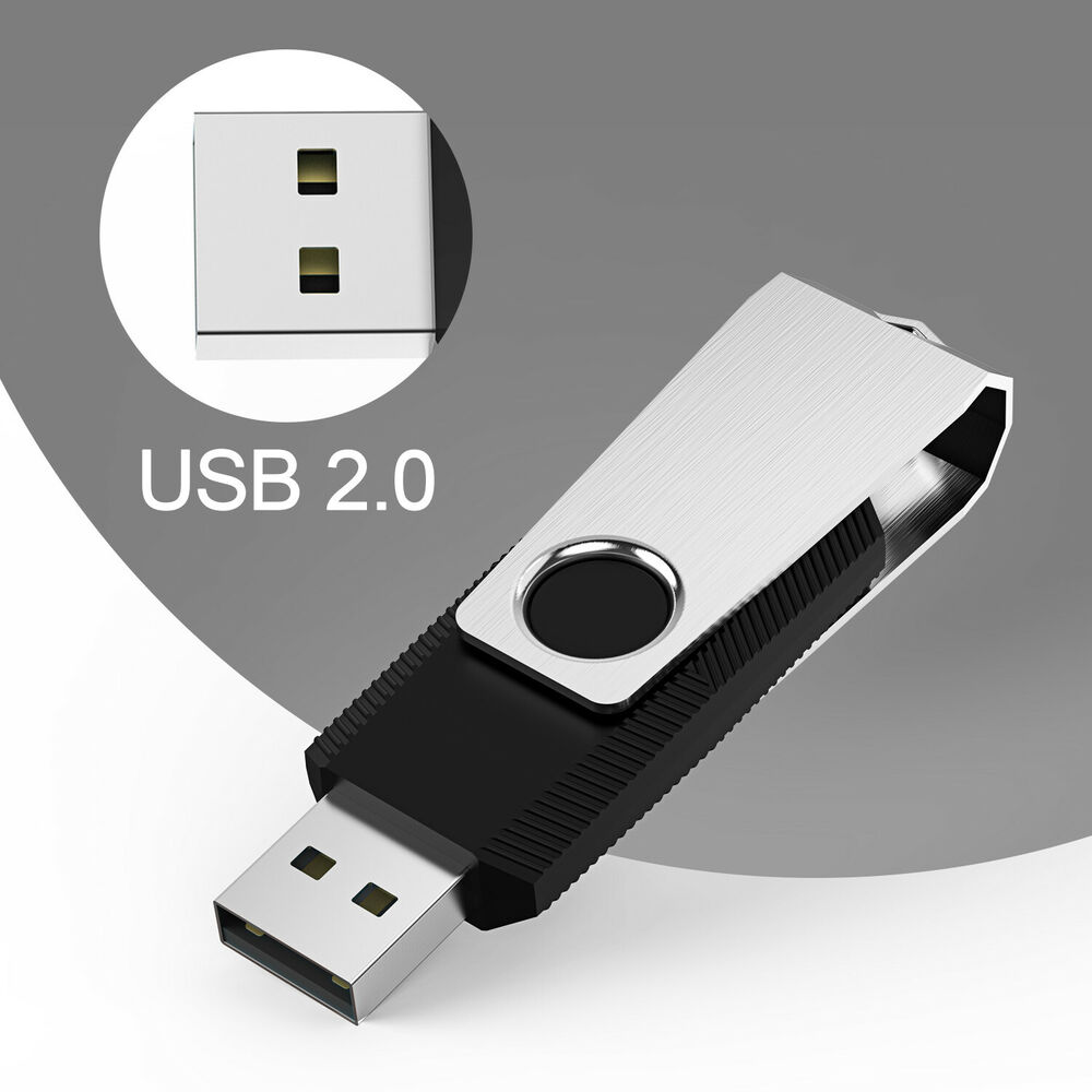 32GB/64GB USB 2.0 Flash Drive Memory Stick Rotating Thumb Pen Drive Data Storage