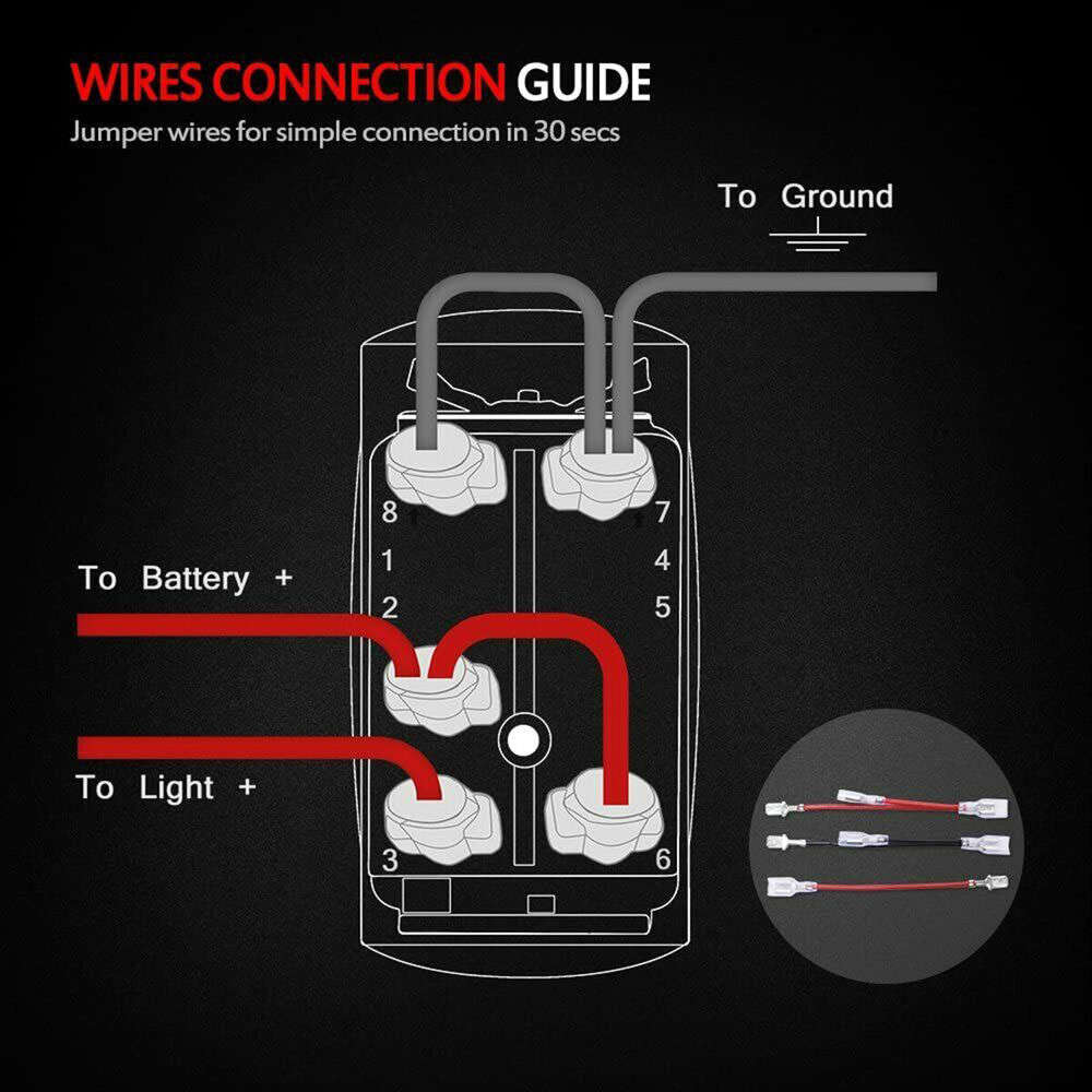 Multi-Color Light Control Rocker Toggle Switch for Vehicles