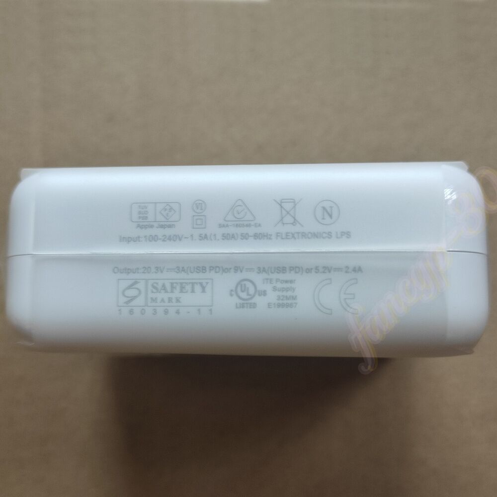 OEM 61W USB-C Power Adapter for MacBook Pro 13 15 16 2018-2020 Air 13 with Cable