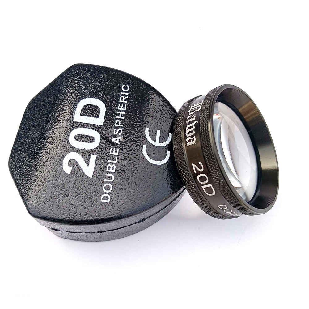 20D Double Aspheric Lens with Case for Ophthalmology and Optometry