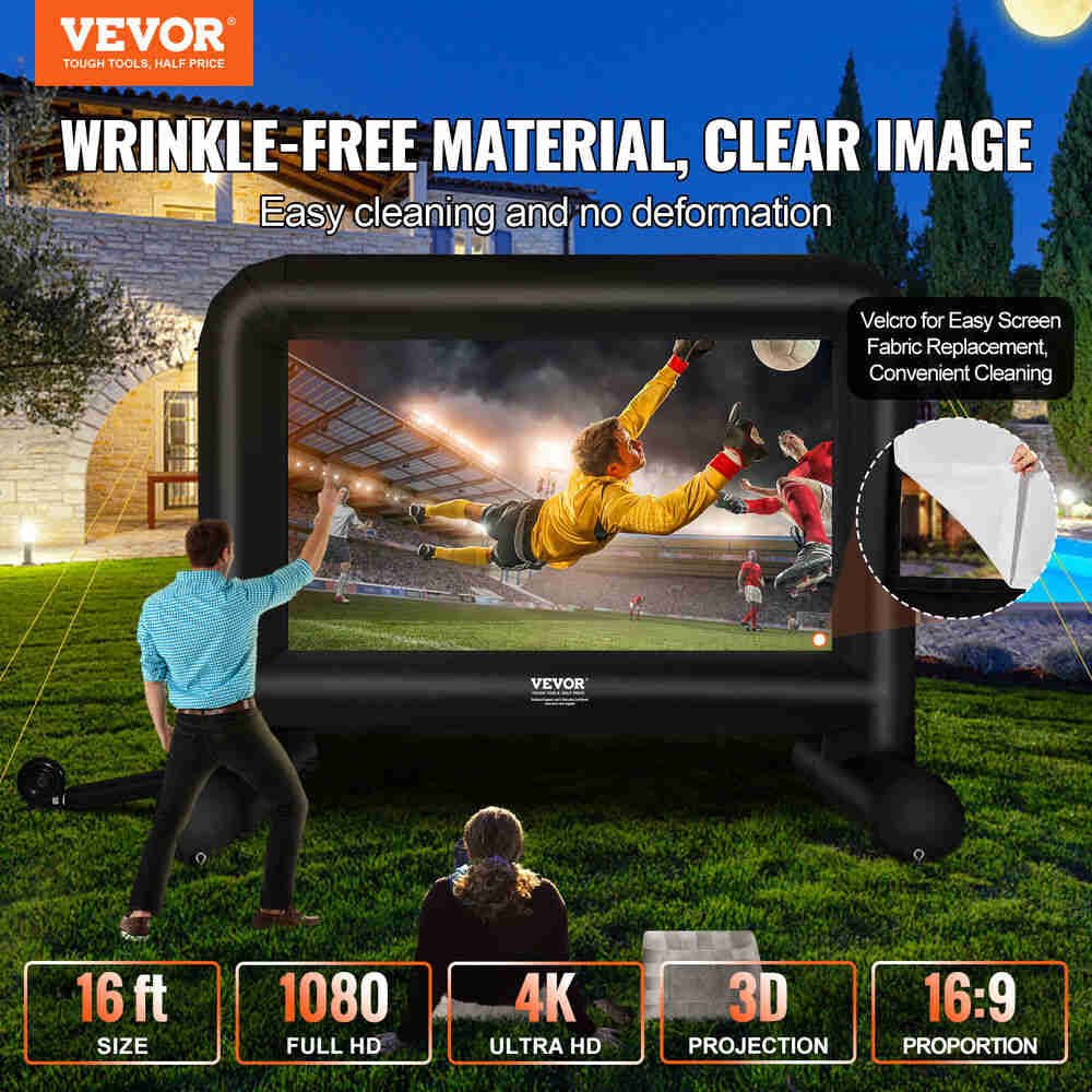 VEVOR 16 FT Inflatable Movie Screen with Blower