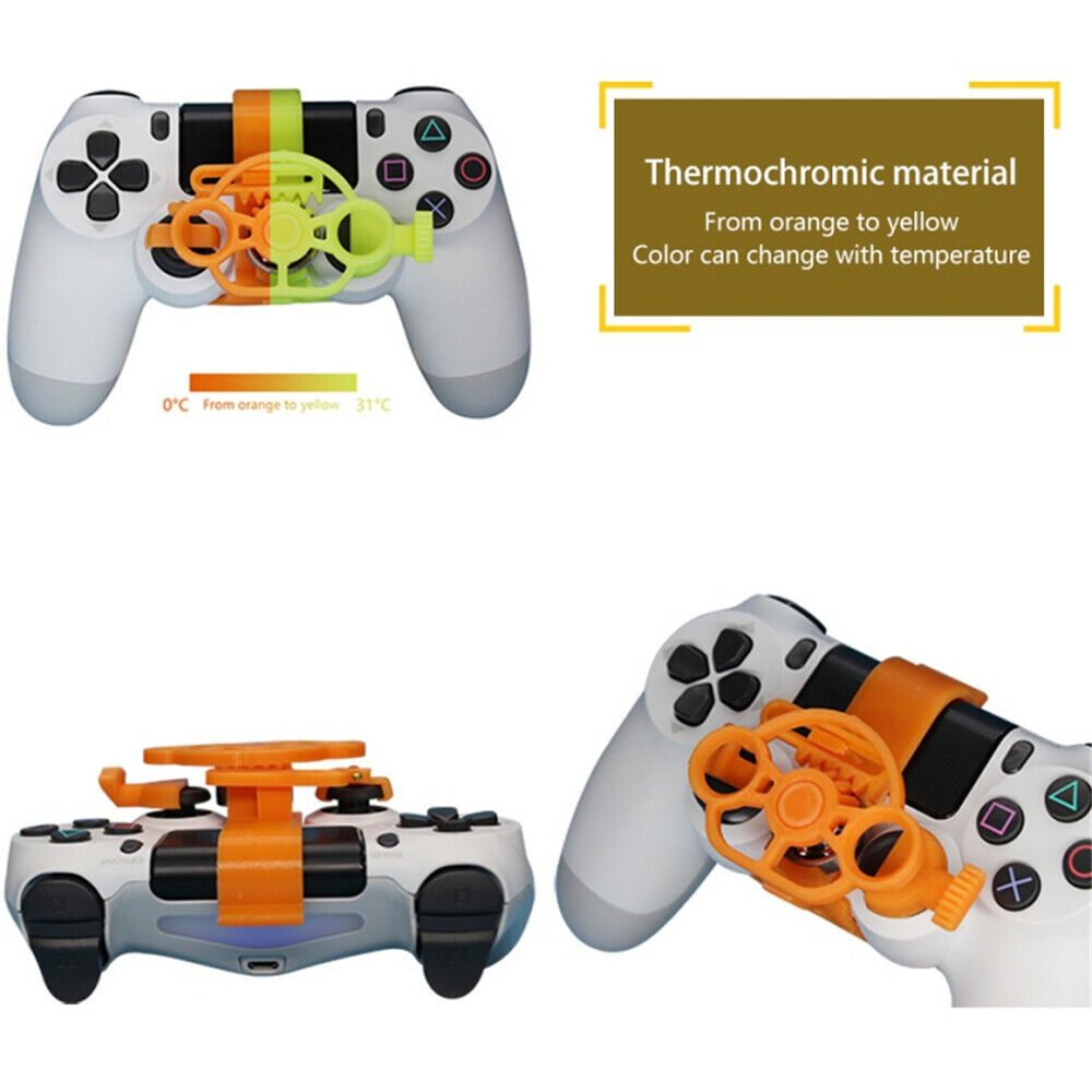 3D Printed Mini Steering Wheel Auxiliary Controller for PS4 Joystick Simulator
