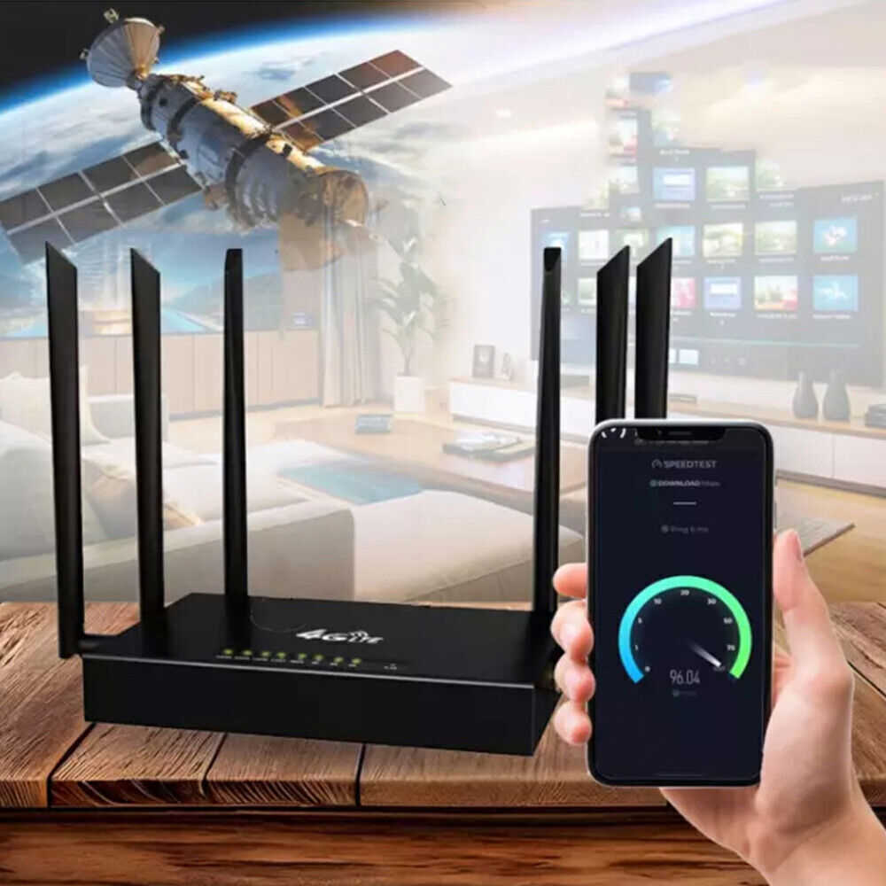 Ultra Link Free WiFi Router with 6 Antennas for Unlimited Satellite Internet