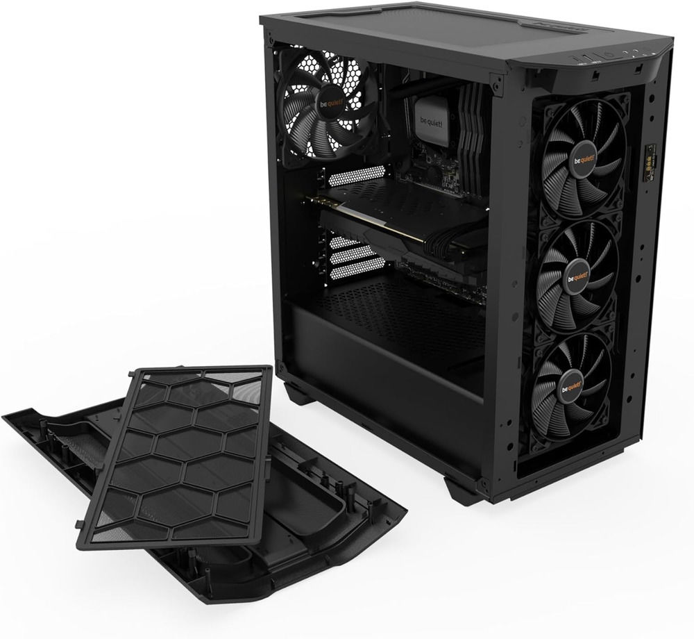 Pure Base 500DX ATX Mid Tower PC Case with ARGB and 3 Pre-Installed Pure Wings 2 Fans