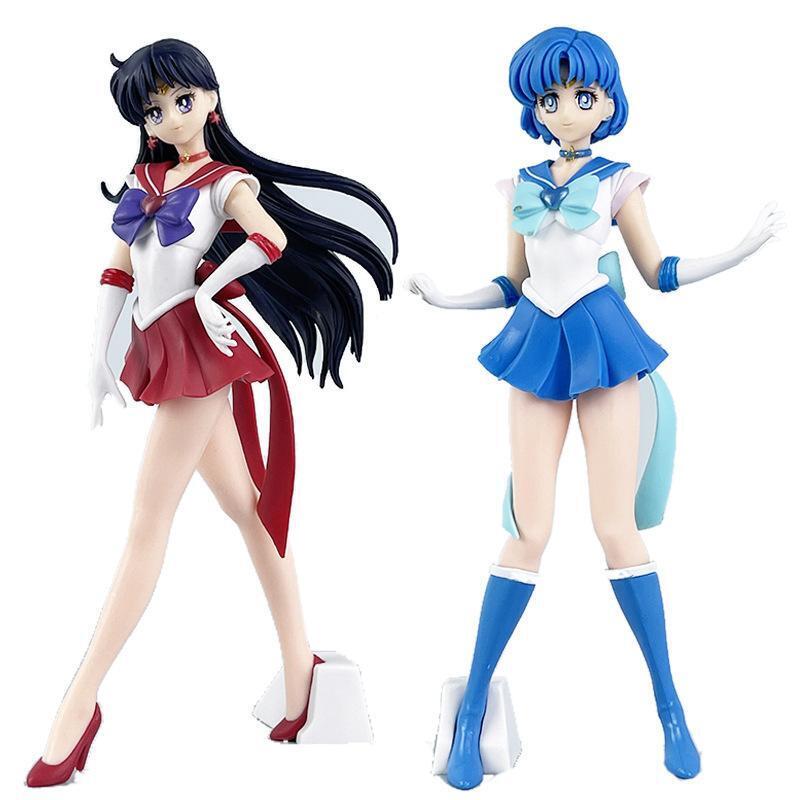 Hino Rei & Mizuno Ami Sailor Moon Anime PVC Figure