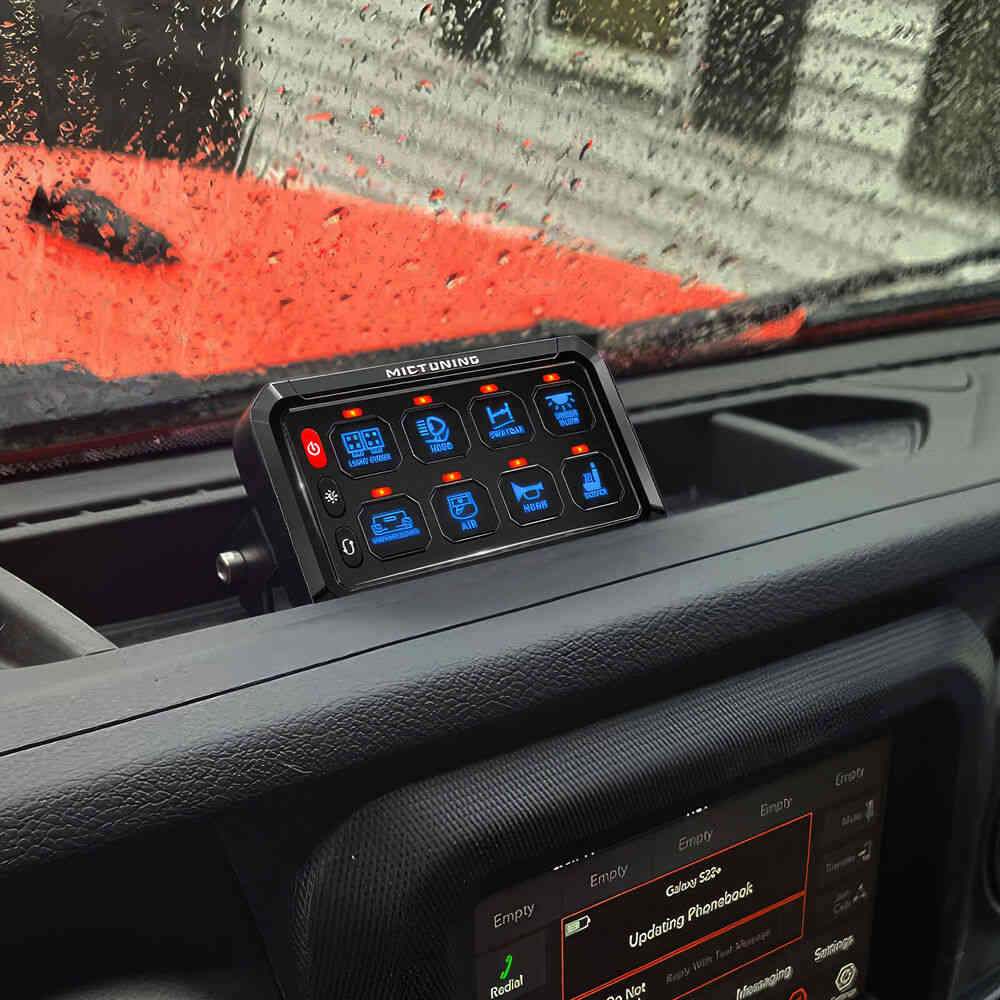 Universal 8 Gang Switch Panel with LED Indicators for Car Circuit Control