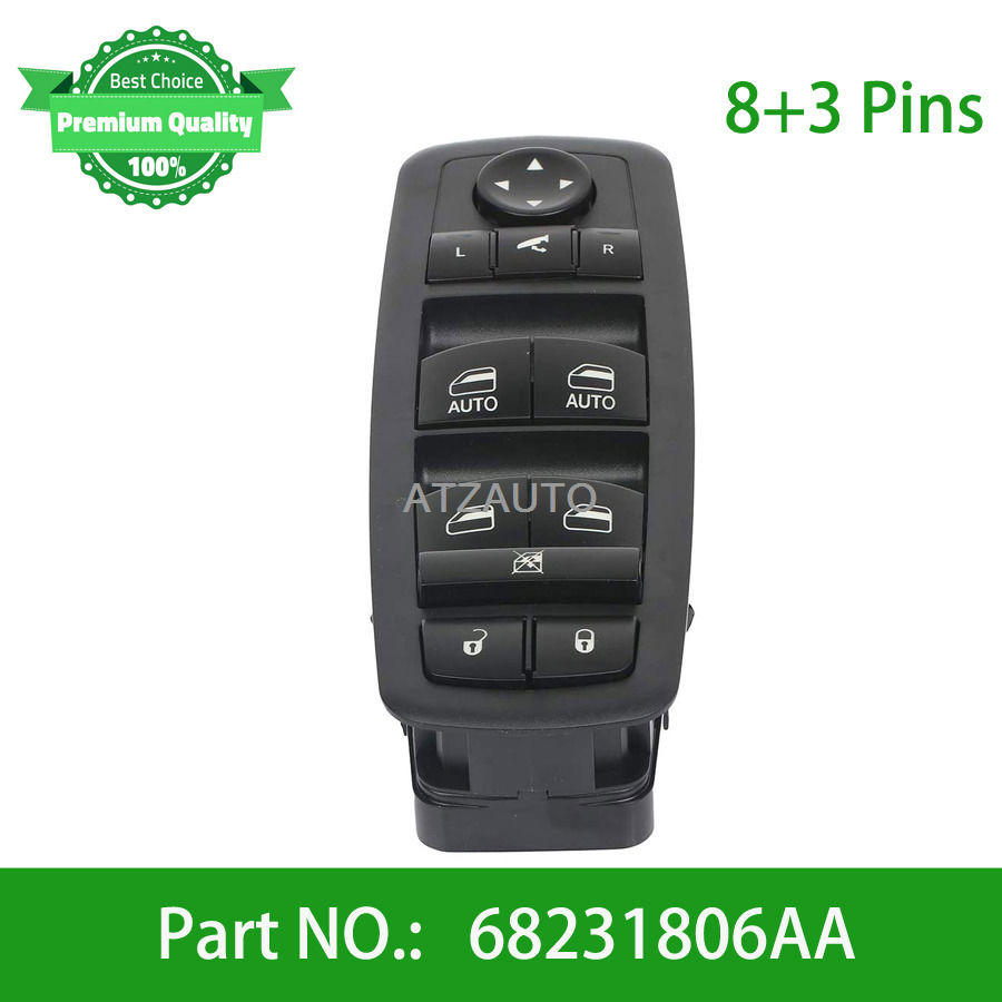 11 Pins Master Window Control Switch for Jeep Cherokee 4WD AWD 18-20