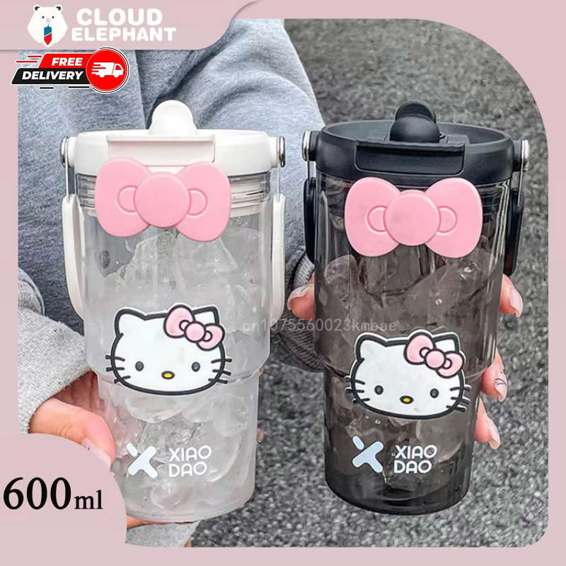Sanrio Hello Kitty 900ML Large Capacity Portable Plastic Water Cup