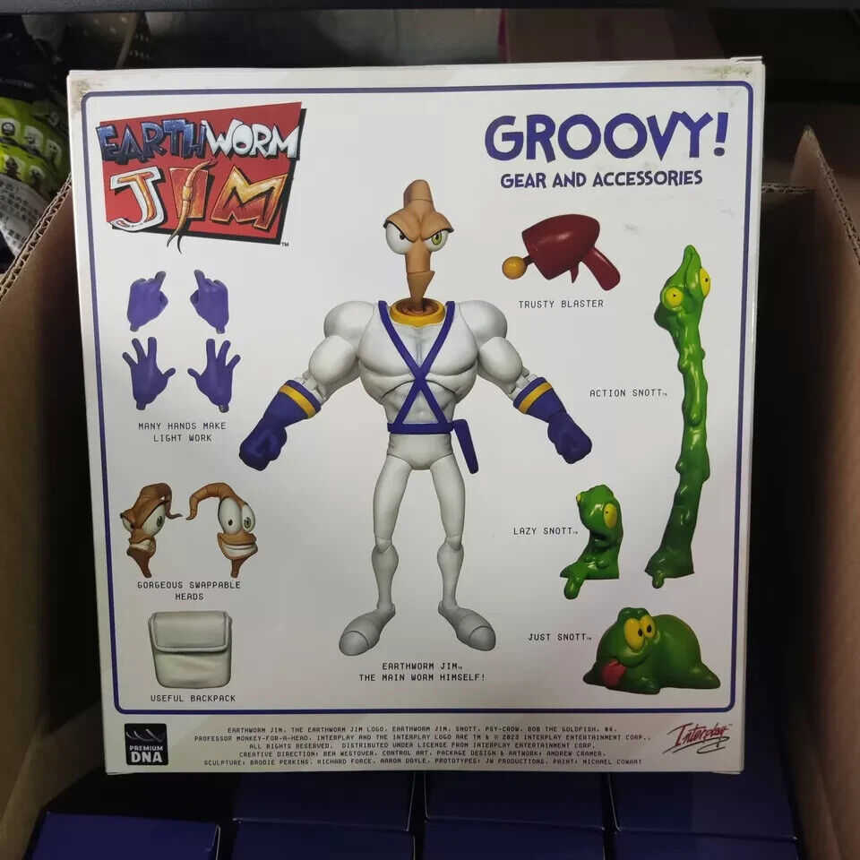 Earthworm Jim Action Figure Collection with Game Peripherals