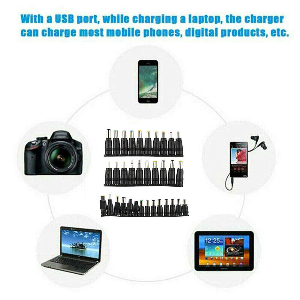 Universal 96W Laptop Power Supply Charger Adapter 12V-24V for Notebooks