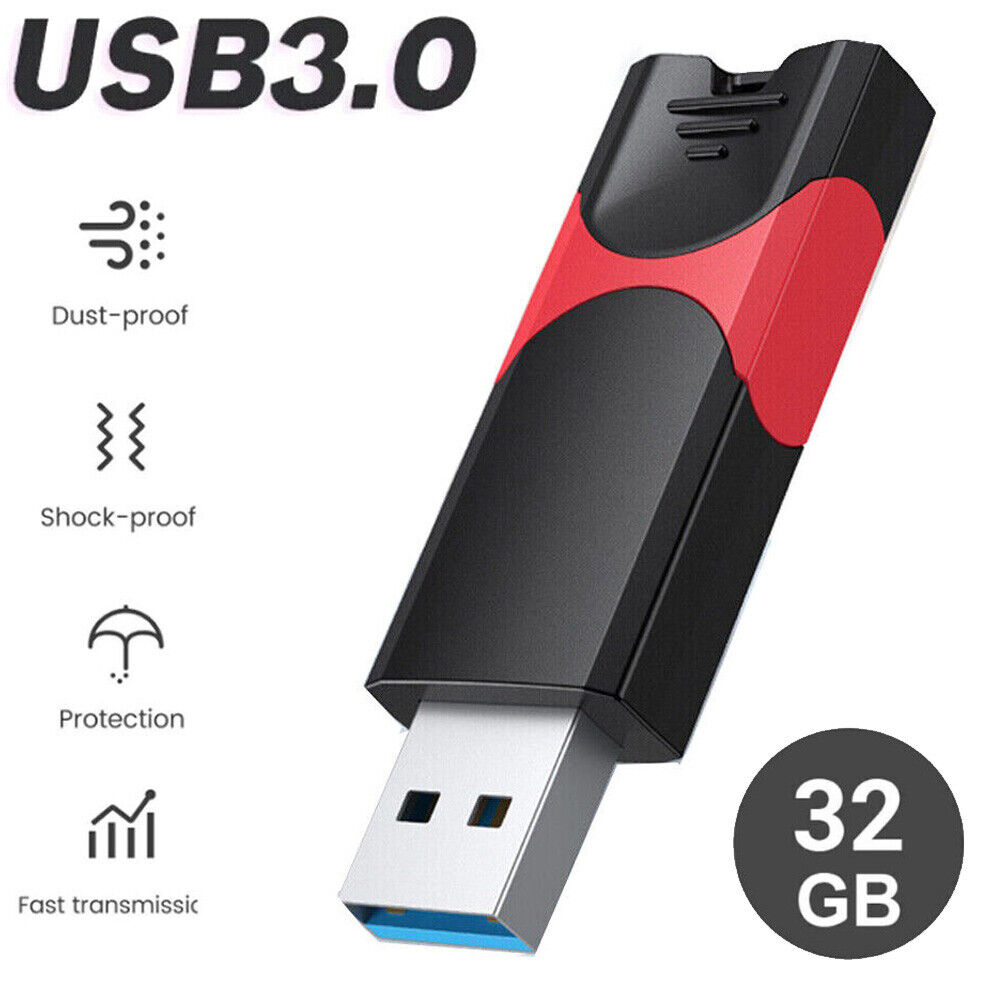 Wholesale USB 3.0 32GB Retractable Flash Drive Memory High Speed - 5/10/30/100 Pack