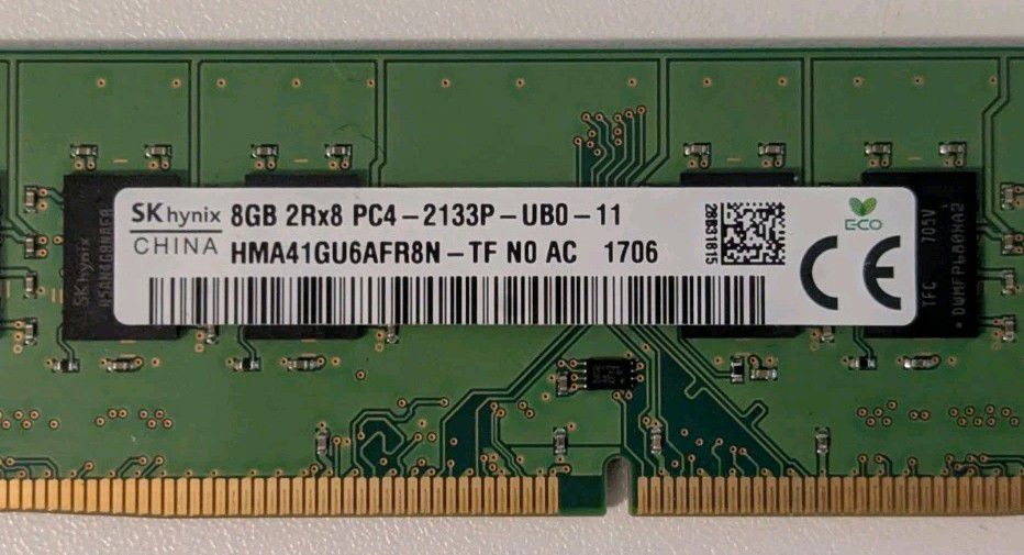 SK Hynix 8GB PC4-2133P DDR4 Non-ECC Unbuffered Memory Module