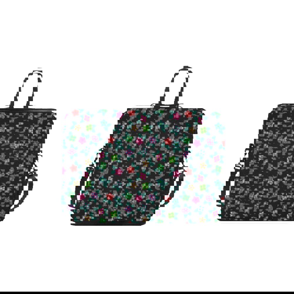 Berry Flowers Black Laptop Handbags
