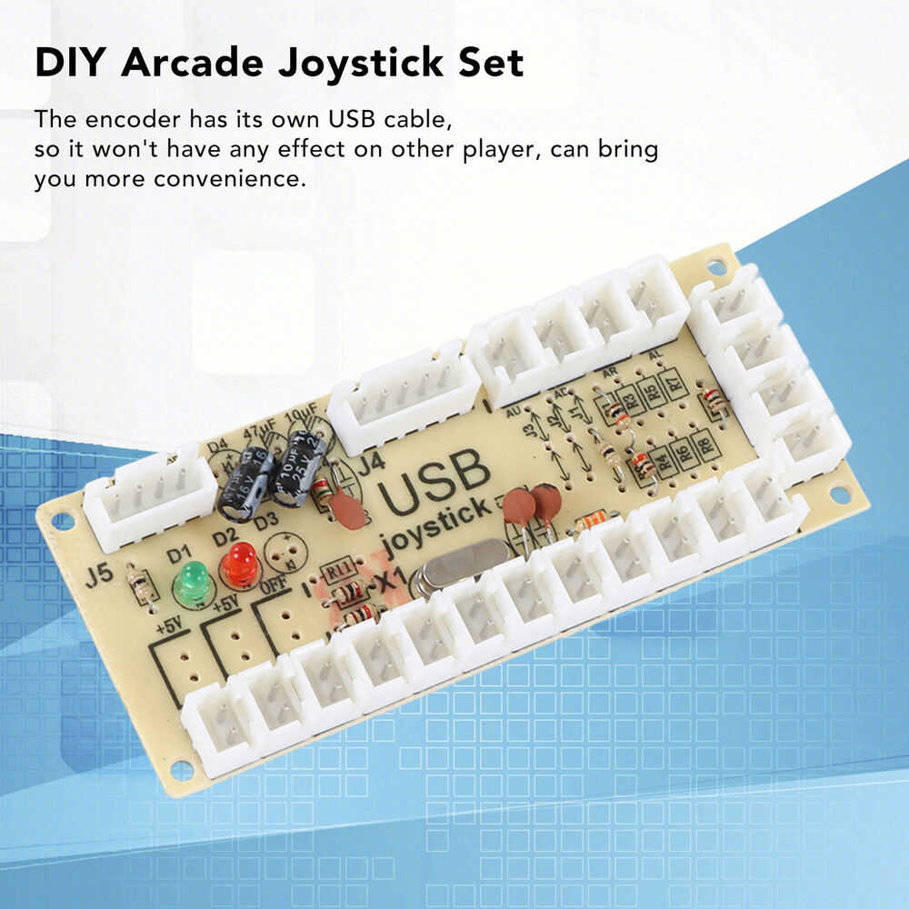 2 Player Game DIY Kit With USB Computer Joystick Circuit Board EJ