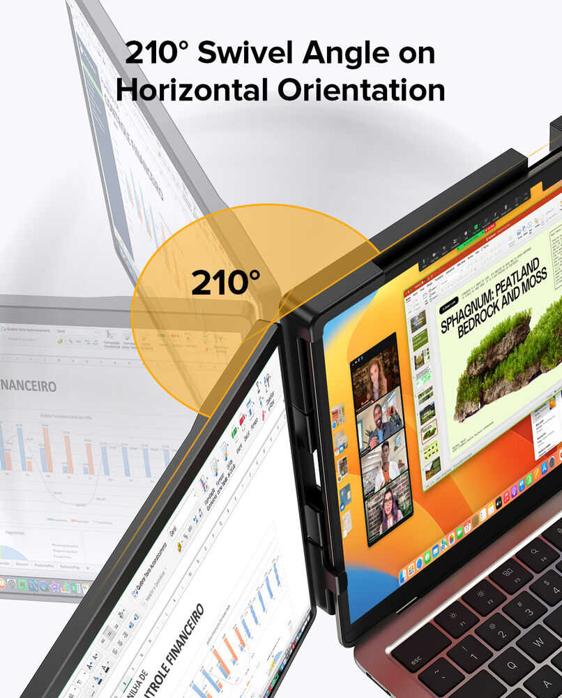 UPERFECT 14" 2K QHD IPS Portable Laptop Screen Extender