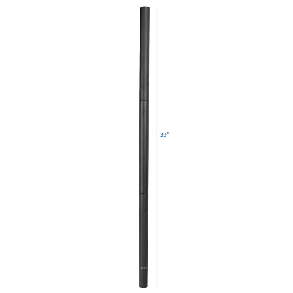 VIVO Black Steel Extra Tall 3 Section Monitor Stand Pole