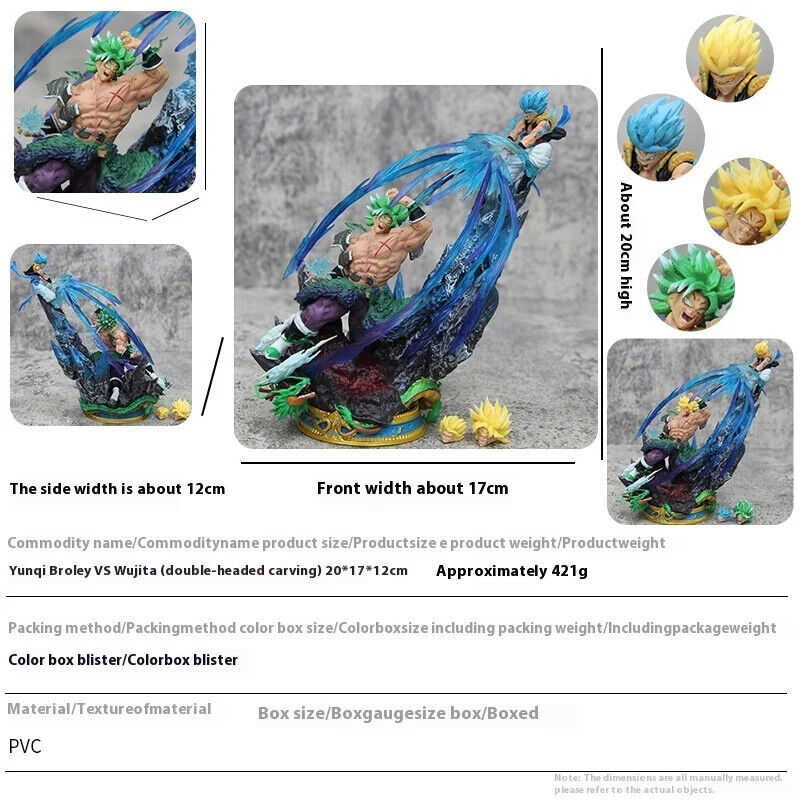 Broli Vs Gogeta Anime Figure Dragon Ball Broli Figurine Statue Model Doll Desk
