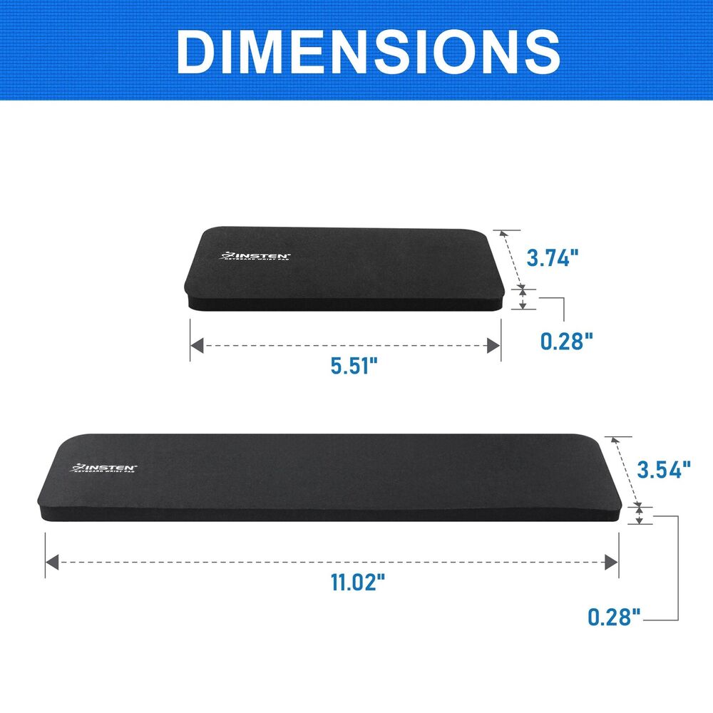 Ergonomic Mouse & Keyboard Wrist Rest Set - Black S