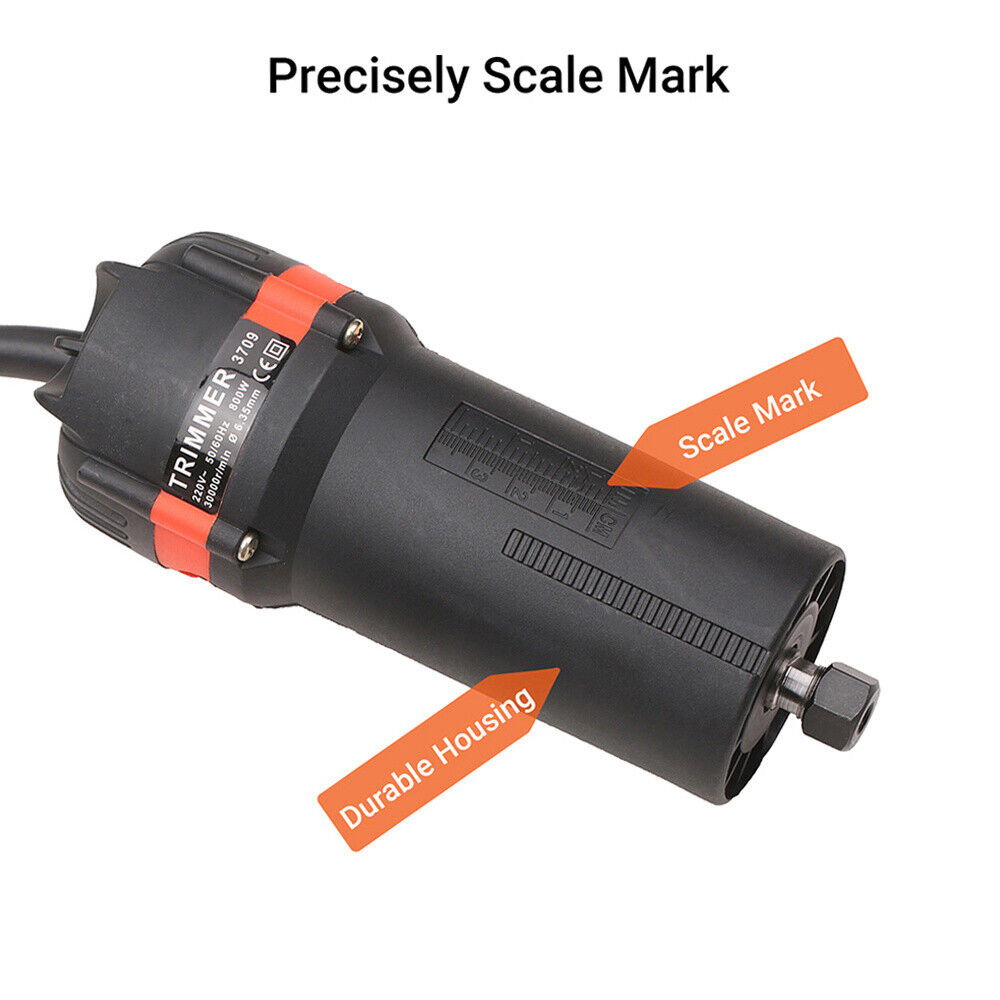 High-Speed 33000RPM Compact Trim Router with 15 Bits