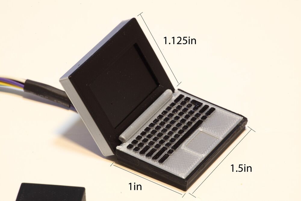 1/10 Scale RC Accessories Laptop with Real Telemetry Display