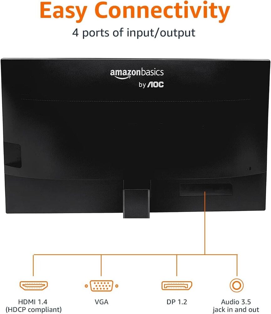 24 Inch 1080P 75Hz AOC Powered Monitor with FHD VESA IPS LED HDMI VGA