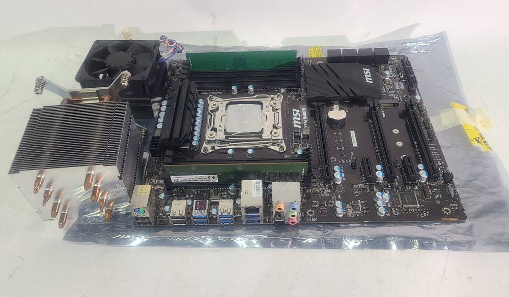 MSI X99A RAIDER X99 Motherboard with Intel Core i7-5820K CPU and 16GB RAM