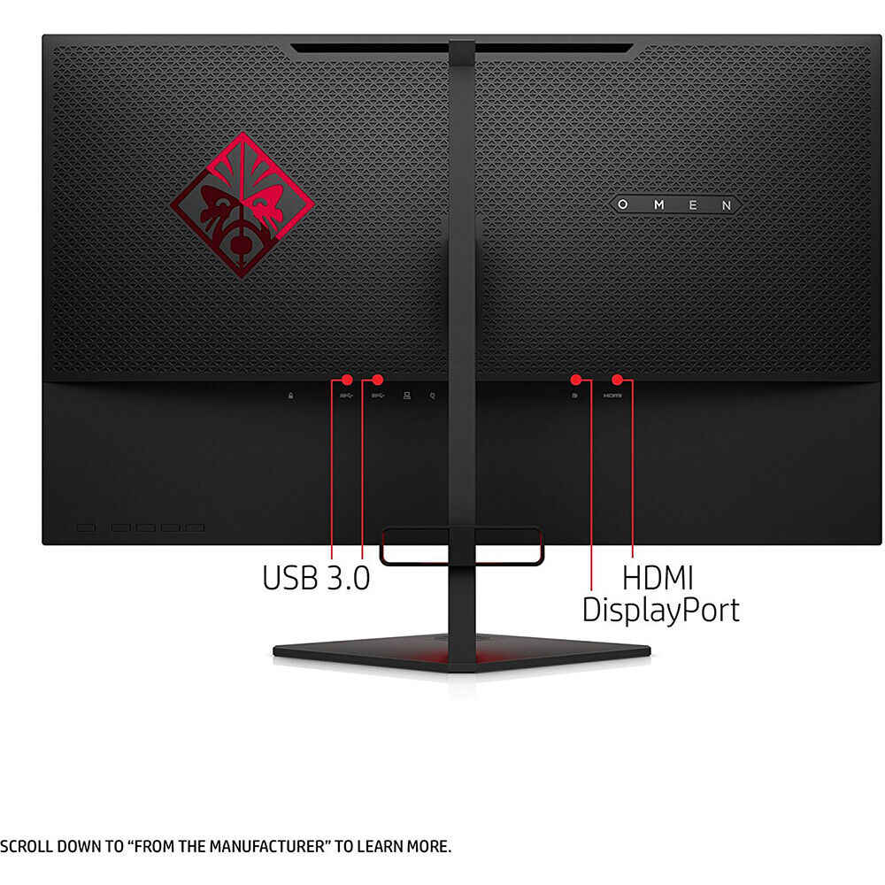 Hewlett Packard Omen 27 Inch Gaming HD Monitor with 165Hz Refresh Rate and 1ms Response Time