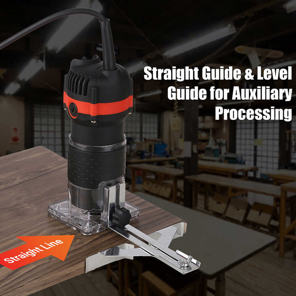 High-Speed 33000RPM Compact Trim Router with 15 Bits