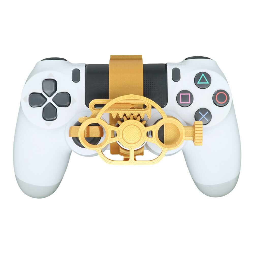 Mini 3D Printed Steering Wheel for PS4 Game Controller - Auxiliary Replacement