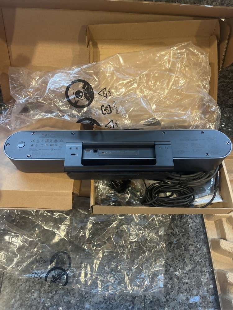 Logitech MeetUp V-R0007 Black Video Conference Camera with Remote and Accessories